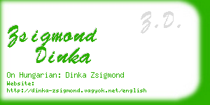 zsigmond dinka business card